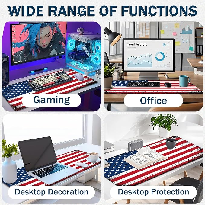 Mouse Pad Gaming - Desk Mat for Keyboard and Mouse - Large Mouse Pads for Desk, Gaming Mousepad with Non-Slip Base, Desks Pad (31.5" X 11.8") for Game, Office and Home - Image 5