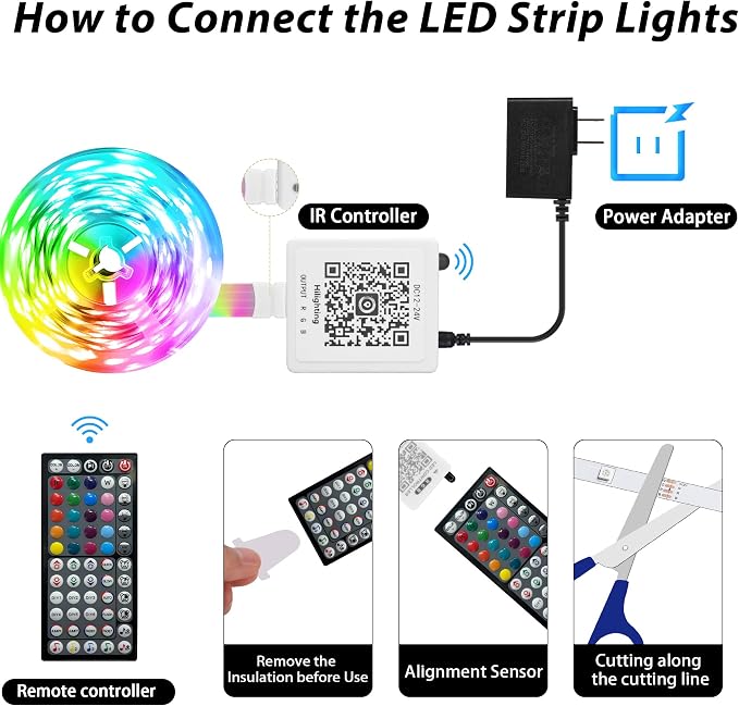 Ledagic Led Lights for Bedroom 60ft Music Sync Led Strip Lights - Image 6