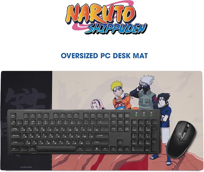 Naruto Large Gaming Mouse Pad 31"x15" XL Computer Desk Mat, Anime Keyboard | Naruto anime gaming mouse pad, Oversized 31x15in, stitched edges, smooth fabric top, non-slip rubber base. - Image 2