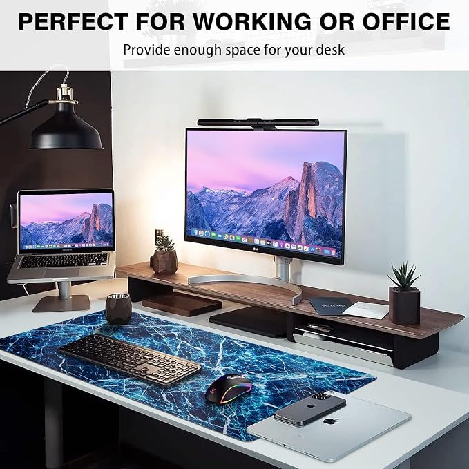 Canjoy Gaming Mouse Pad, 31.5x15.7in Large Mouse Pads for Desk Keyboard Pad | Desk Mat for Keyboard and Mouse Computer Big Full Size Desk Pad with Non-Slip Rubber Base and Stitched Edge for Home Office - Image 7