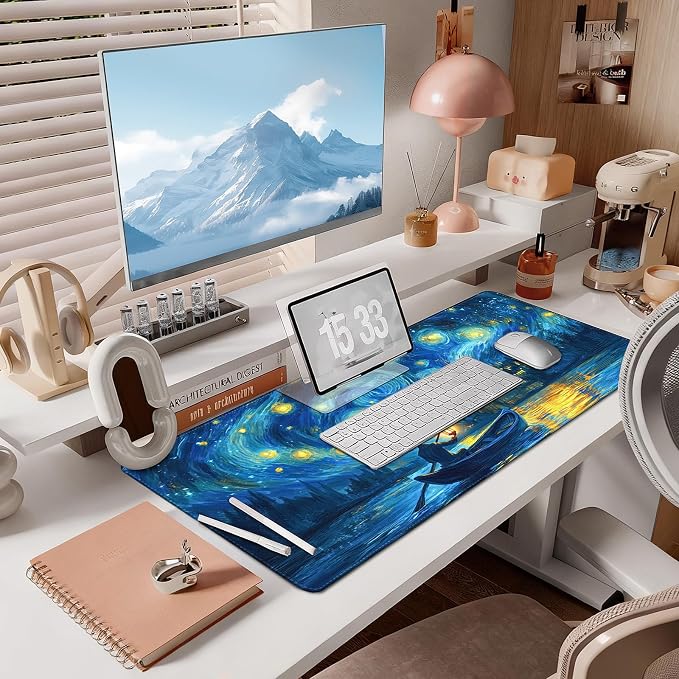 Mouse Pad Gaming - Desk Mat for Keyboard and Mouse - Large Mouse Pad for Desk, Mousepad (35.4" X 15.7") with Non-Slip Base, Desks Pad Mat Office and Home - Image 7