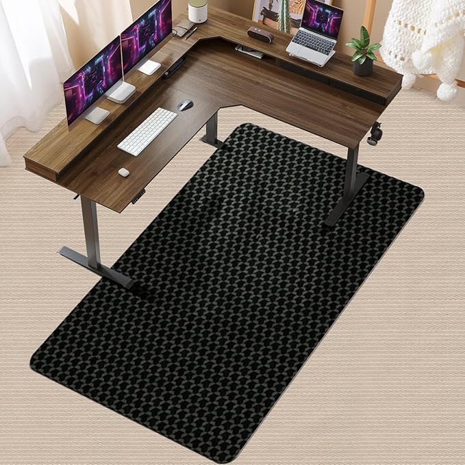 Vicwe Office Chair Mat for Carpet, 72"x46" Heavy Duty Chair Mat with Studs | Large Anti-Slip Waterproof Carpet Protector, Desk Chair Mat for Rolling Chair, Easy Glide Floor Mat for Gaming, Home, Black by Vicwe