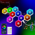 10 Pack Hexagon Led Lights, 90mm Smart Hexagon, Smart App RGB Gaming Led Light, with Remote Control & Music Sync Honeycomb Shape Hexagon Wall Lights for Bedroom, Living Room Wall by LPDISPLAY