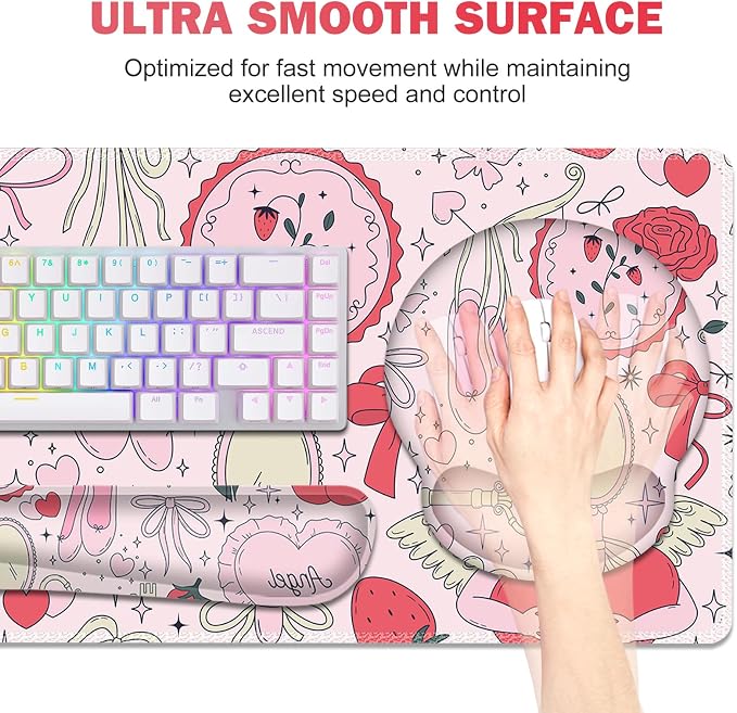 Gaming Mouse Pad, 4in1 XXL Mousepad Large Desk Mat, Cute Desk Pad Protector - Image 2