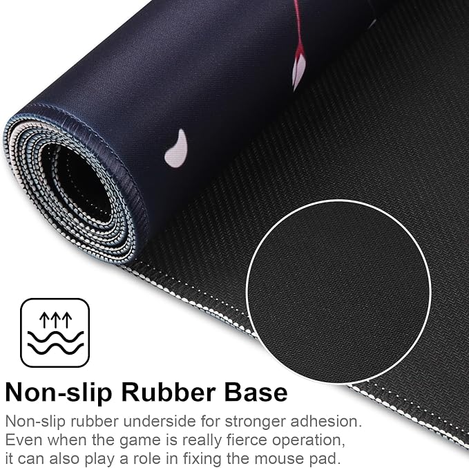 XXL Gaming Mouse Pad 35.4x15.7 Professional Large Mouse Pad & Computer Game Mouse Mat-90x40 Blackhua - Image 3