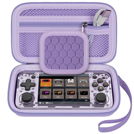 GWCASE Hard Case for Anbernic RG35XX H/ RG28XX Retroid Game Console, Purple by GWCASE