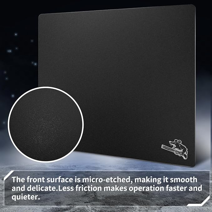 Glass Gaming Mouse Pad, 320mm x 360mm, FPS Game, Special Tempered Glass, Durable, 3mm Thick, Accurately and Quickly Target Your Opponents (320mm x 360mm, Black) - Image 3