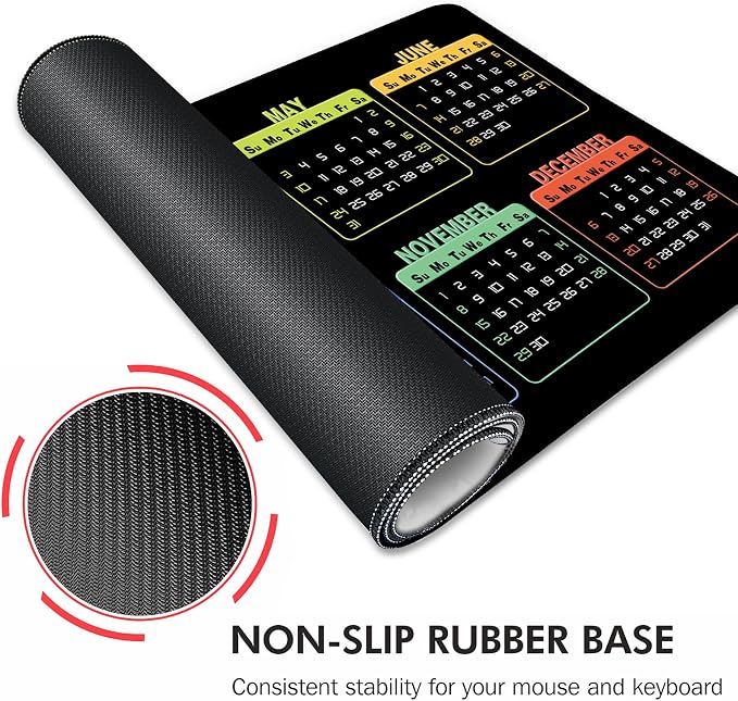 Galdas Gaming Mouse Pad XXL XL Large Long Extended Big Mousepad Non-Slip Rubber Keyboard Mouse Pad with Stitched Edges for Laptop Home Office (2026, 35.4 * 15.7) - Image 5