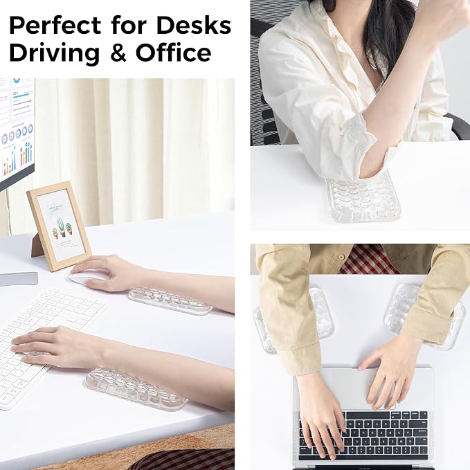 Ospelelf Ergonomic Elbow Pad, Gel Keyboard Wrist Rest Support for Office Desk Chair, Arm Wrist Pad for Typing Pain Relief, 1 Pack - Image 7