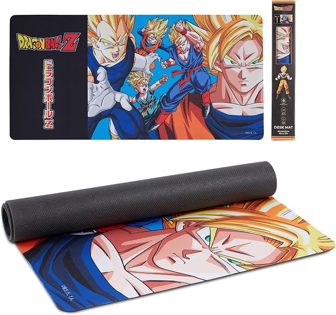 Dragon Ball Z Large Gaming Mouse Pad 31"x15" XL Computer Desk Mat, Anime | Dragon Ball Z anime gaming mouse pad, Oversized 31x15in smooth fabric top, stitched edges, non-slip rubber base. by CultureFly