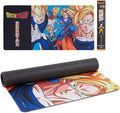 Dragon Ball Z Large Gaming Mouse Pad 31"x15" XL Computer Desk Mat, Anime | Dragon Ball Z anime gaming mouse pad, Oversized 31x15in smooth fabric top, stitched edges, non-slip rubber base. by CultureFly