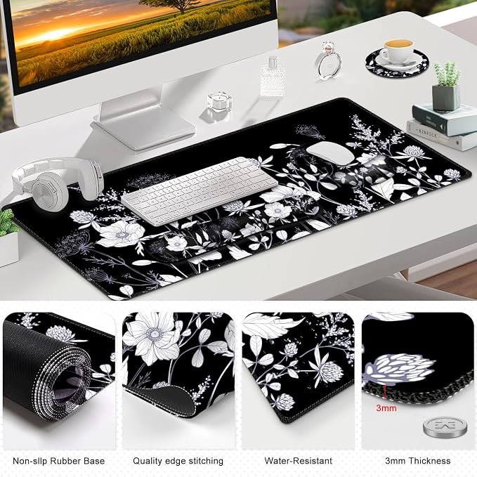 Gaming Mouse Pad, Large Desk Mat, 4in1 XXL Mousepad Cute Desk Pad Protector - Image 8