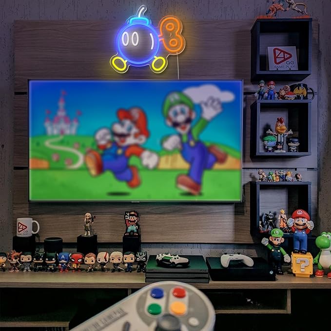 Gaming Neon Sign for Gamer Room Decor,USB Powered Dimmable Anime Neon Signs for Kids Bedroom Game Room Man Cave Gifts for Teens, Boys, Kids - Image 6