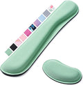 Keyboard Wrist Rest,Ergonomic Wrist Support for Keyboard,Bean Green | Computer Wrist Rest,Superfine Fabric and Gel Memory Foam Wrist Pad,Easy Typing&Pain Relief,Suitable for Office,Family by Hoewina