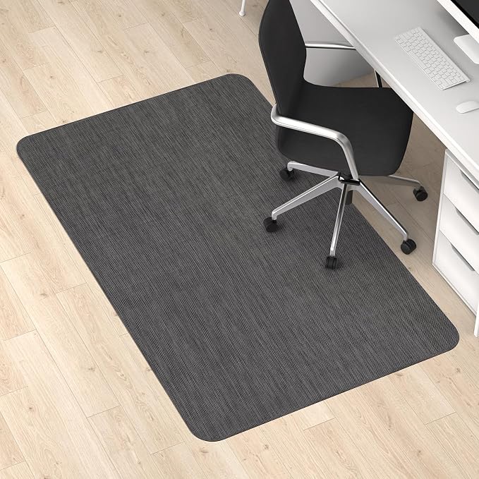 Blvornl Office Chair Mat for Hardwood Floor, Computer Chair Mat, 36"x 48" | Black, Waterproof, easy to clean, suitable for hardwood, laminate, Rattan Woven Pattern, Durable Solid PVC Material by Blvornl