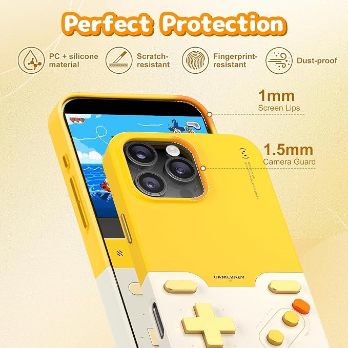 GameBaby Case for iPhone 16 Pro Max, Grip Retro Gaming Phone Case - Image 5