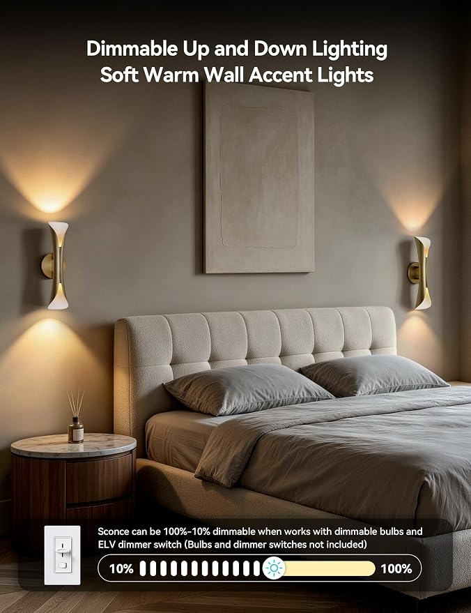 Tubicen Gold Wall Sconces Mid Century Modern Movie Theater Lights for Wall - Image 6