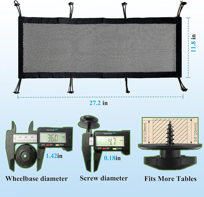 Under Desk Cable Management Net, Heavy-Duty Mesh Desk Wire Organizer, Large Capacity Under Desk Cord net for Home Office & Gaming Setup, Adjustable & Sturdy Cable Management net - Image 3