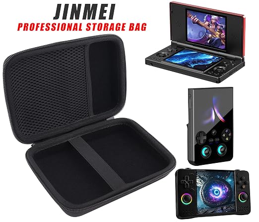 Hard EVA Carrying Storage Case Compatible with Aivuidbs RG DS RK3568 Foldable Handheld Game Console / RG447V / XF40H Handheld Game Console Protective Travel Storage Box (Black) - Image 3