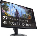 Alienware 27 4K Dual-Resolution Gaming Monitor - AW2725QF - 4K at 180Hz and FHD at 360Hz, 0.5ms GTG 1ms GTG (Extreme Mode), VESA AdaptiveSync, NVIDIA G-SYNC Compatible, HDMI/DP/USB 3.2 Gen1 - Black by Alienware