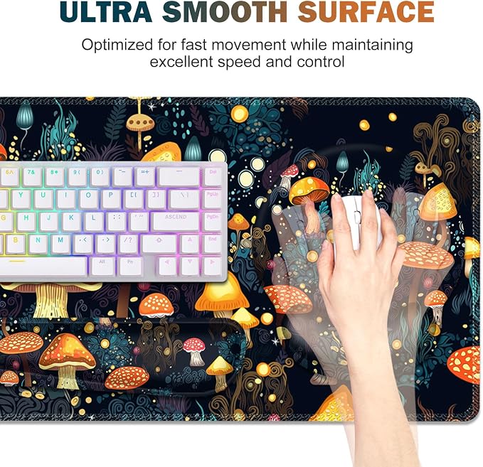 Gaming Mouse Pad, Large Desk Mat Cute Desk Pad Protector, 4in1 XXL Mousepad - Image 4