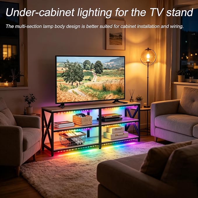 LED Strip Lights 6 Pre-Cut Led Light Strip with Remote & APP Dimmable,RGB Color Changing led Lights Strip for tv Backlight, Bookshelf Ligh, Bedroom, Display,Shelf,Cabinets(Multicolor, 6 Strip) - Image 7