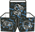 Clastyle 11.8" Gaming Storage Basket Set of 3 for Kid Boy Toy Clothes Bin by Clastyle