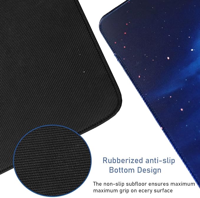 Large Mouse Pad, Gaming Mousepad, 31.5x15.7x0.12 in Extended Mouse Mat Non-Slip Spill-Resistant Desk Pad with Special-Textured Surface, Anti-Fray Stitched Edges for Esports Pros/Office/Home - Image 3