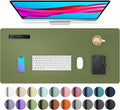 Aothia Desk Protector Mat, Mouse Pad, Non-Slip Waterproof PU Leather Desk Blotter, Laptop, Writing for Office and Home (23.6" x 13.7", Olive Green) by AothiaSimpleNaturalUnique