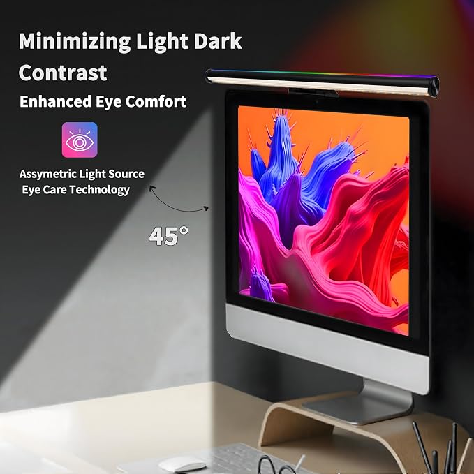 Monitor Light Bar, 17" Smart Screen Light with RGB Backlight & App Control - Image 2