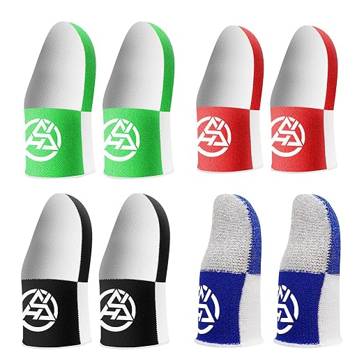 Gaming Finger Sleeves Protectors Antislip Touch Displa Gloves for Precise Mobile Game Control 4pcs FPS Gaming Finger Sleeves - Image 5