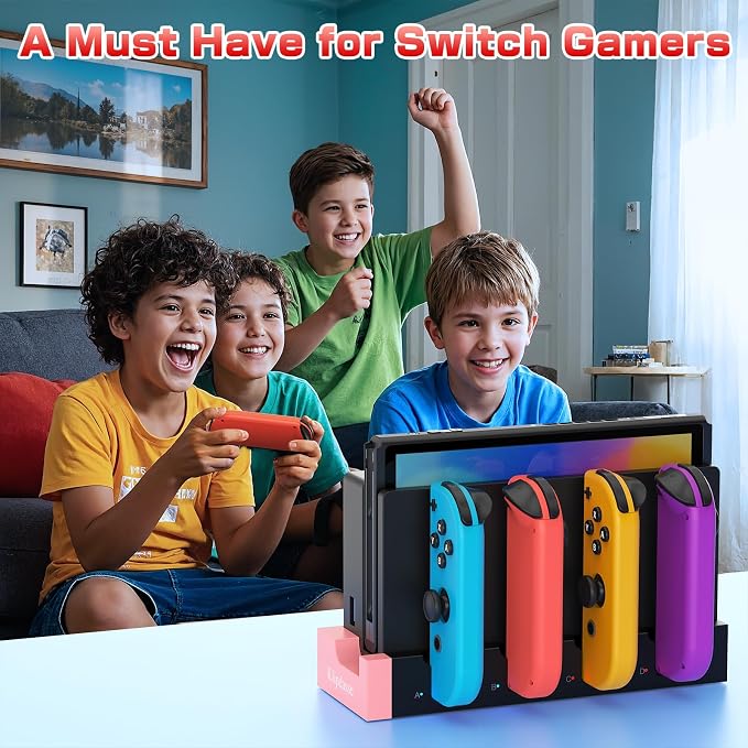 Switch Controller Charger Dock for Nintendo Switch 1/OLED for 4 Joy-Cons - Image 7