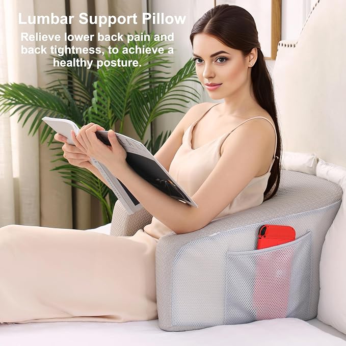 Berklan Lap Gaming Pillow,Reading Pillows for Sitting in Bed - Image 3