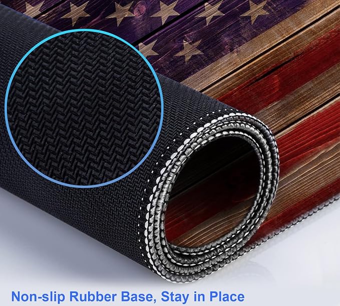 American Flag Gaming Mouse Pad, Suitable for Office and Study Keyboard Pads | Large Extended Mouse Pad; Full Desk Coverage; Waterproof Coating; Stable Anti-Slide Base For Gaming, Office, Study Daily Use - Image 5