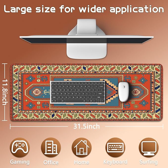 Mouse Pad Gaming - Desk Mat for Keyboard and Mouse - Large Mouse Pads for Desk, Gaming Mousepad with Non-Slip Base, Desks Pad (31.5" X 11.8") for Game, Office and Home - Image 6