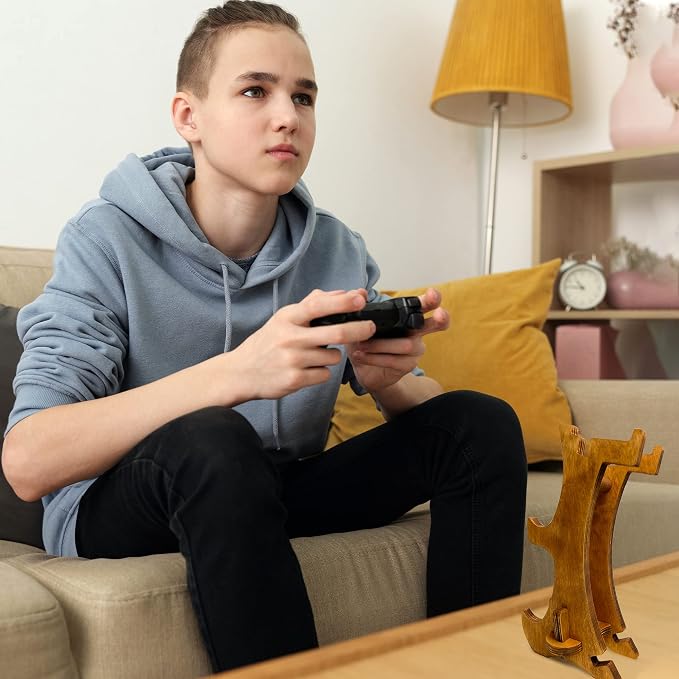 Wooden Controller Stand - Dual Game Controller Holder - Image 7