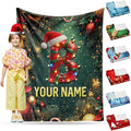 Ship Next Day, Custom Christmas Blanket - Merry Christmas Personalized Blanket, Xmas Gifts for Family Mom Dad Daughter Son Grandkids, for Teen Girls Women Man, Stocking Stuffers by Unknown