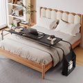 Arlopu Overbed Table with Wheels,60.6-84.2 inches Mobile Bed Desk, Black by Arlopu