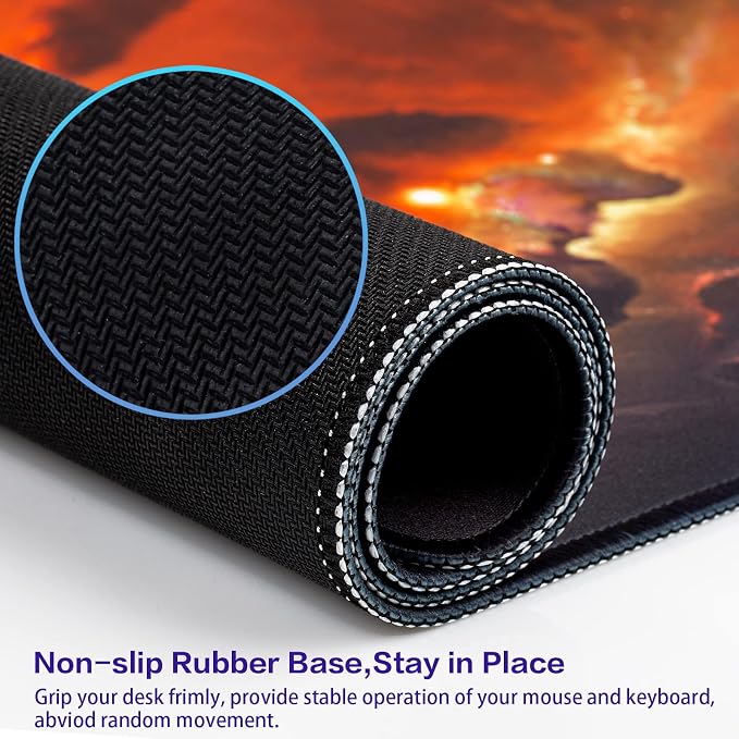 Canjoy Gaming Mouse Pad, 31.5x15.7in Large Mouse Pads for Desk Keyboard Pad | Desk Mat for Keyboard and Mouse Computer Big Full Size Desk Pad with Non-Slip Rubber Base and Stitched Edge for Home Office - Image 5