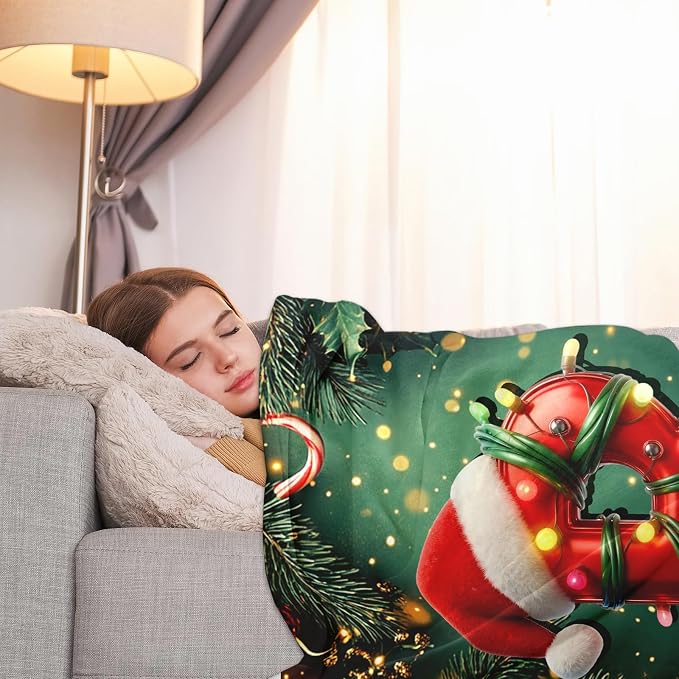 Ship Next Day, Custom Christmas Blanket - Merry Christmas Personalized Blanket, Xmas Gifts for Family Mom Dad Daughter Son Grandkids, for Teen Girls Women Man, Stocking Stuffers - Image 3