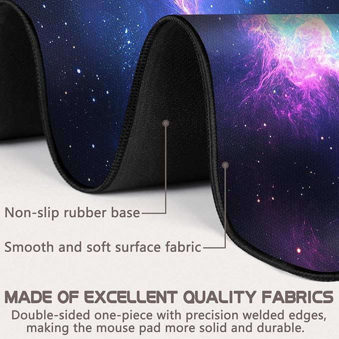 Mouse Pad Gaming - Desk Mat for Keyboard and Mouse - Large Mouse Pads for Desk, Gaming Mousepad with Non-Slip Base, Desks Pad (31.5" X 11.8") for Game, Office and Home - Image 2