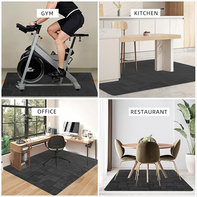 Office Chair Mat for Hard Floor, 48x36 inches Computer Chair Mat, Multi-Purpose Desk Floor Protector for Work, Home, Gaming - Image 2