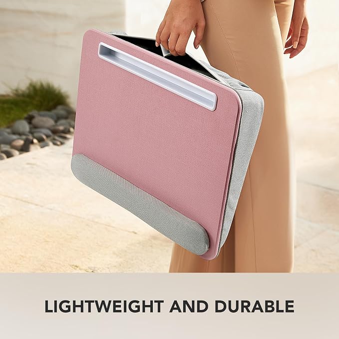 HUANUO Laptop Lap Desk with Cushion, Fit up to 15.6" Laptop, Pink - Image 7