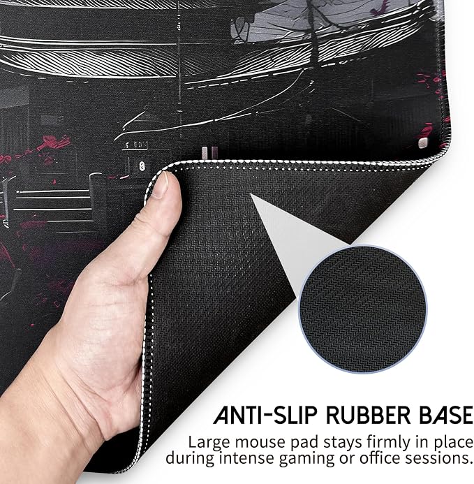 FreeNook Mouse Pad Gaming Mousepad,Large Mousepads for Keyboard and Mouse with Non-Slip Rubber Base,Suitable for School,Office,Home,47.2 x 23.6 Inch - Image 4
