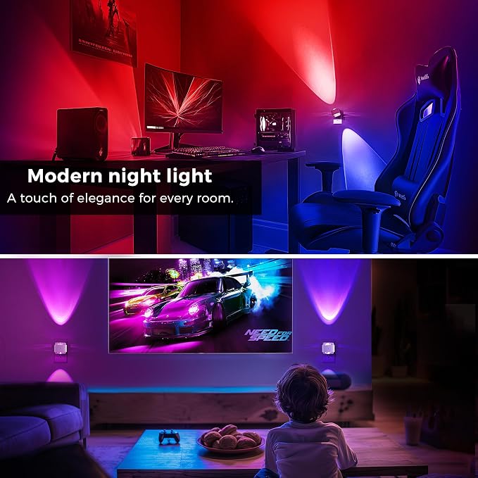 L LOHAS LED Night Light, Color Changing Night Lights Plug into Wall RGB - Image 5