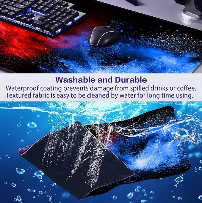 Colorful Starry Sky Mouse Pad, Office, Keyboard, Laptop, and Home Desk Pad | Large Extended Mouse Pad; Full Desk Coverage; Waterproof Coating; Stable Anti-Slide Base For Gaming, Office, Study Daily Use - Image 7
