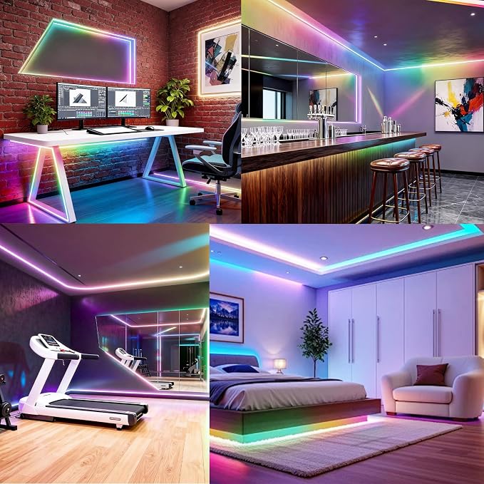 40FT RGB+IC COB LED Strip Lights, Color Changing Lights - Image 7