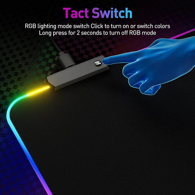 RGB Mousepad Led Mouse Pad, Large Mouse Pad,Led and Big Mouse mat - Image 4