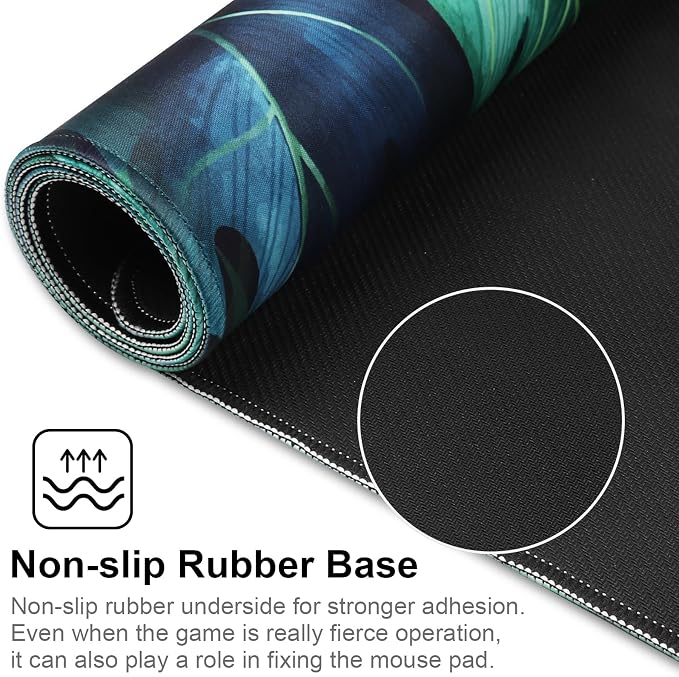 XXL Gaming Mouse Pad 35.4x15.7 Professional Large Mouse Pad & Computer Game Mouse Mat-90x40 Greenleaf - Image 3