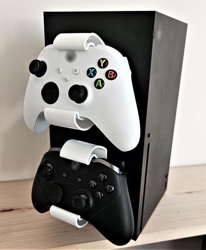 Controller Holder – Under Desk or Wall Mount Compatible with PS5 DualSense and Xbox Controllers | Quick Snap-in Design | Made in USA - Image 3